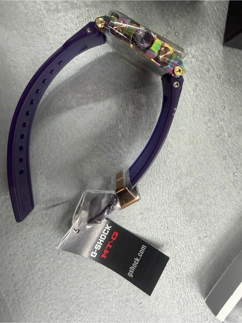 G-Shock MT-G Iridescent Bezel with Purple Strap Men’s Watch